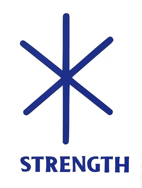 The strength rune logo as a symbol of personal empowerment and strength